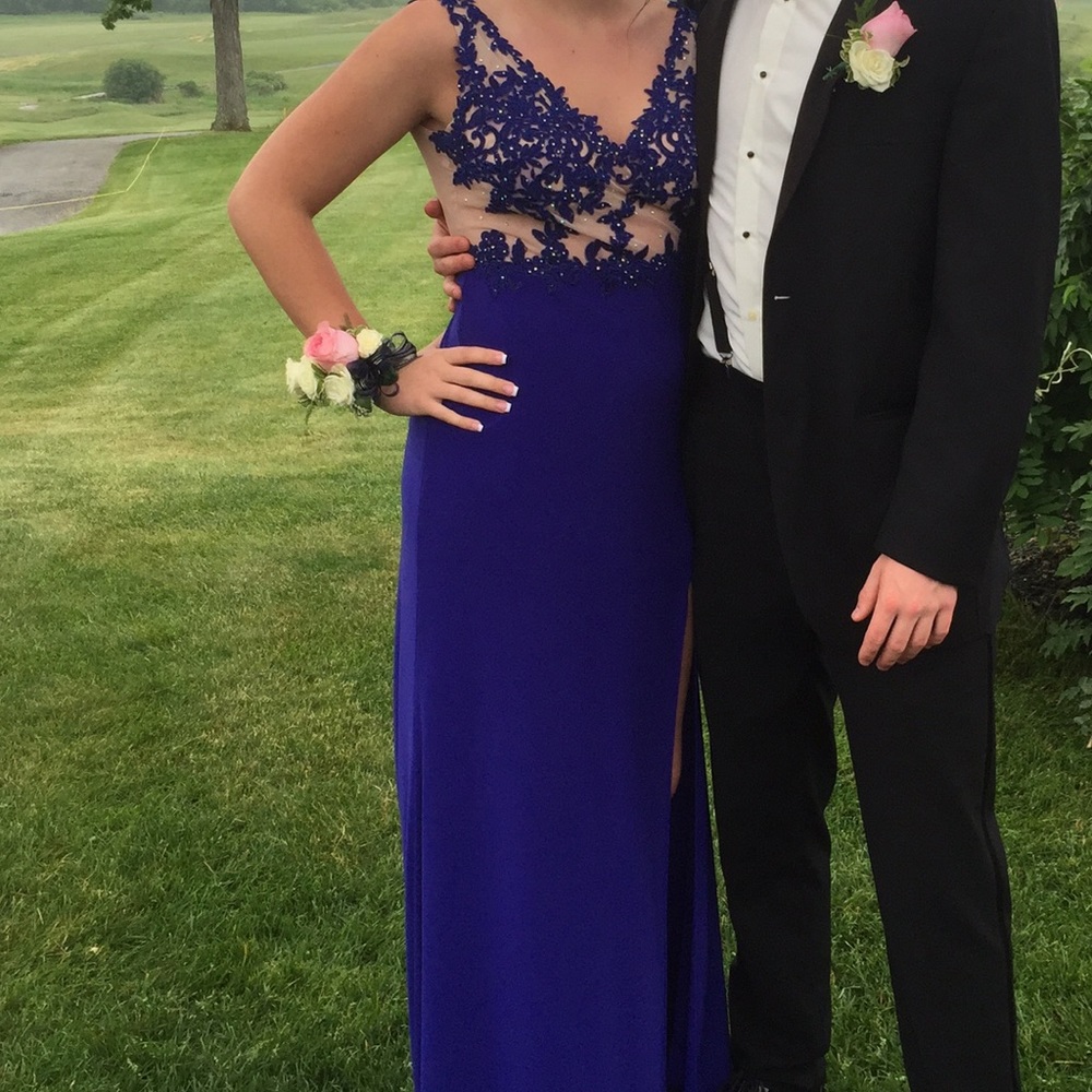 Royal blue prom dress
